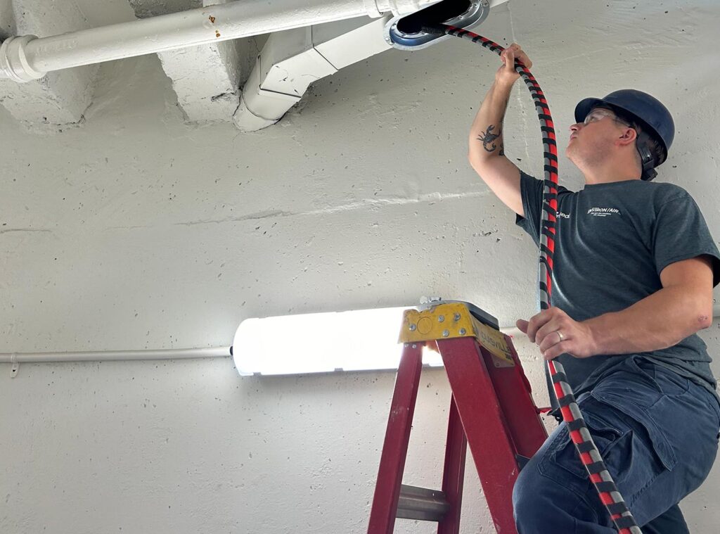 inspection de conduits de ventilation industriels